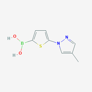 (5-(4-Methyl-1H-pyrazol-1-yl)thiophen-2-yl)boronic acid