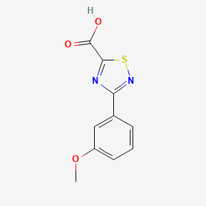 molecular formula C10H8N2O3S B13336844 3-(3-Methoxyphenyl)-1,2,4-thiadiazole-5-carboxylic acid 