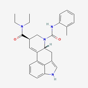 molecular formula C27H30N4O2 B13336856 (6AR,9R)-N9,N9-diethyl-N7-(o-tolyl)-6,6a,8,9-tetrahydroindolo[4,3-fg]quinoline-7,9(4H)-dicarboxamide 