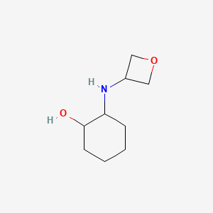 molecular formula C9H17NO2 B13336869 2-(Oxetan-3-ylamino)cyclohexan-1-ol 