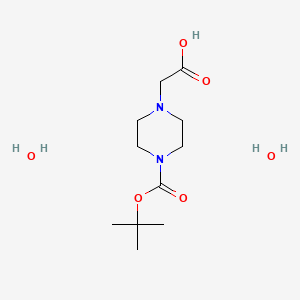 molecular formula C11H24N2O6 B1333692 2-(4-(叔丁氧羰基)哌嗪-1-基)乙酸二水合物 CAS No. 1049785-94-5