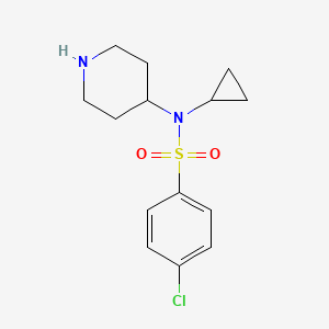 molecular formula C14H19ClN2O2S B1333694 4-氯-N-环丙基-N-哌啶-4-基苯磺酰胺 CAS No. 387350-81-4