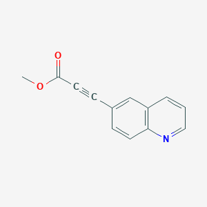 molecular formula C13H9NO2 B13336956 Methyl 3-(quinolin-6-yl)propiolate 