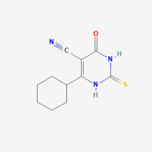 molecular formula C11H13N3OS B1333697 5-Cyano-6-cyclohexyl-2-thiouracil CAS No. 290313-19-8