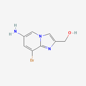 molecular formula C8H8BrN3O B13336973 (6-Amino-8-bromoimidazo[1,2-a]pyridin-2-yl)methanol 