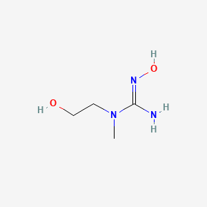 molecular formula C4H11N3O2 B13336974 n-Hydroxy-n'-(2-hydroxyethyl)-n'-methylguanidine 