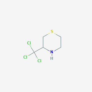 molecular formula C5H8Cl3NS B13336978 3-(Trichloromethyl)thiomorpholine 