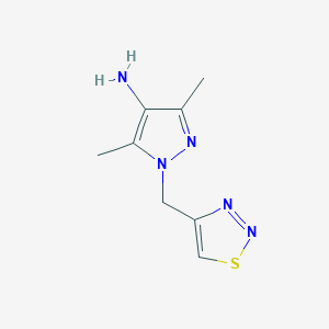 3,5-Dimethyl-1-[(1,2,3-thiadiazol-4-yl)methyl]-1H-pyrazol-4-amine