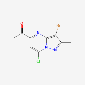 1-(3-Bromo-7-chloro-2-methylpyrazolo[1,5-a]pyrimidin-5-yl)ethan-1-one