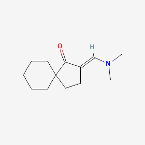 molecular formula C13H21NO B13337010 2-[(Dimethylamino)methylidene]spiro[4.5]decan-1-one 