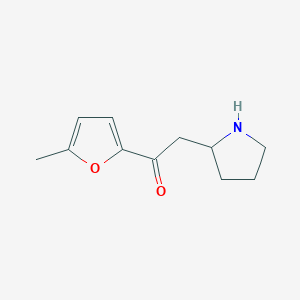 1-(5-Methylfuran-2-yl)-2-(pyrrolidin-2-yl)ethan-1-one