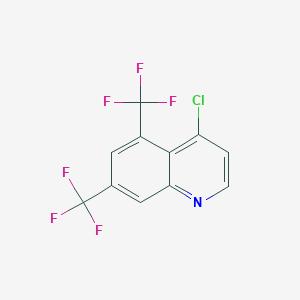 molecular formula C11H4ClF6N B1333708 5,7-Bis(trifluoromethyl)-4-chloroquinoline CAS No. 234450-34-1