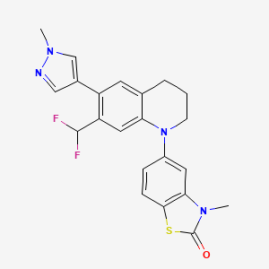 5-[7-(difluoromethyl)-6-(1-methyl-1H-pyrazol-4-yl)-3,4-dihydroquinolin-1(2H)-yl]-3-methyl-1,3-benzothiazol-2(3H)-one