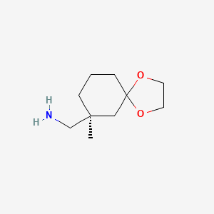 molecular formula C10H19NO2 B13337112 (S)-(7-Methyl-1,4-dioxaspiro[4.5]decan-7-yl)methanamine 