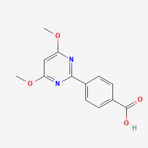 molecular formula C13H12N2O4 B1333712 4-(4,6-二甲氧基嘧啶-2-基)苯甲酸 CAS No. 386715-40-8