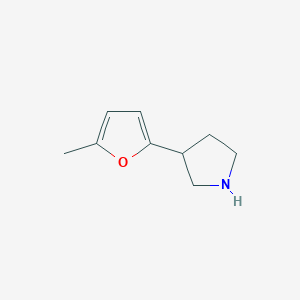 molecular formula C9H13NO B13337126 3-(5-Methylfuran-2-yl)pyrrolidine 