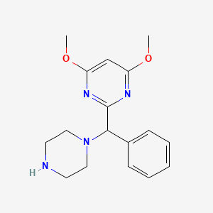 molecular formula C17H22N4O2 B1333713 4,6-二甲氧基-2-[苯基(哌嗪-1-基)甲基]嘧啶 CAS No. 354563-89-6