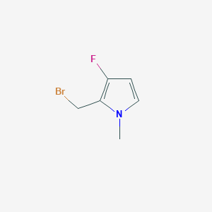 molecular formula C6H7BrFN B13337135 2-(Bromomethyl)-3-fluoro-1-methyl-1H-pyrrole 