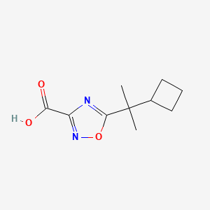 molecular formula C10H14N2O3 B13337146 5-(2-Cyclobutylpropan-2-yl)-1,2,4-oxadiazole-3-carboxylic acid 