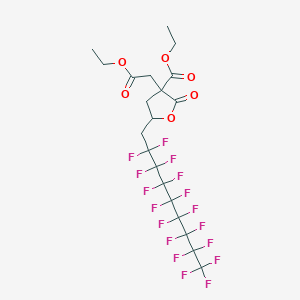 molecular formula C20H17F17O6 B1333720 3-(2-乙氧基-2-氧代乙基)-5-(2,2,3,3,4,4,5,5,6,6,7,7,8,8,9,9,9-十七氟壬基)-2-氧代噁唑烷-3-羧酸乙酯 CAS No. 674786-75-5