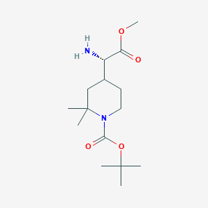 tert-Butyl 4-((S)-1-amino-2-methoxy-2-oxoethyl)-2,2-dimethylpiperidine-1-carboxylate