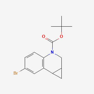 molecular formula C15H18BrNO2 B13337224 tert-Butyl 6-bromo-1,1a,2,7b-tetrahydro-3H-cyclopropa[c]quinoline-3-carboxylate 