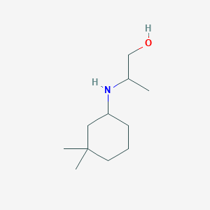 molecular formula C11H23NO B13337236 2-[(3,3-Dimethylcyclohexyl)amino]propan-1-ol 