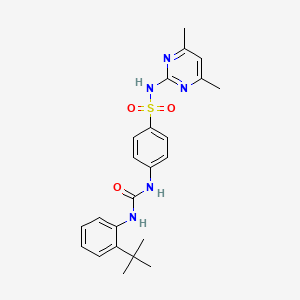 4-(3-(2-(tert-Butyl)phenyl)ureido)-N-(4,6-dimethylpyrimidin-2-yl)benzenesulfonamide