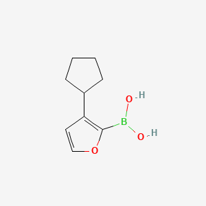 molecular formula C9H13BO3 B13337289 (3-Cyclopentylfuran-2-yl)boronic acid 