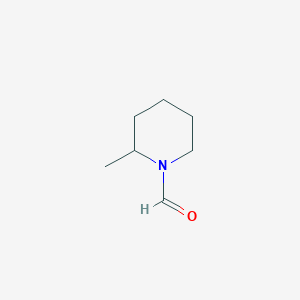 molecular formula C7H13NO B13337382 2-Methylpiperidine-1-carbaldehyde 