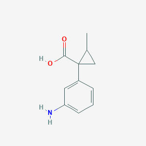 1-(3-Aminophenyl)-2-methylcyclopropane-1-carboxylic acid