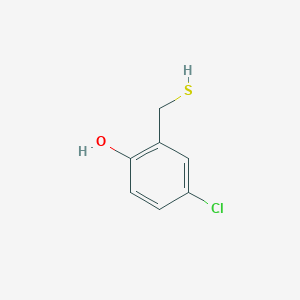 molecular formula C7H7ClOS B13337479 4-Chloro-2-(sulfanylmethyl)phenol 