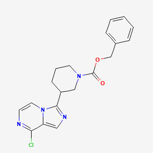 molecular formula C19H19ClN4O2 B13337484 Benzyl 3-(8-chloroimidazo[1,5-a]pyrazin-3-yl)piperidine-1-carboxylate 