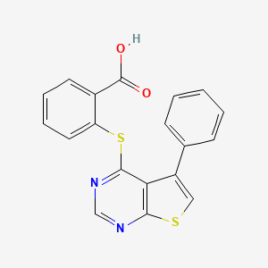 2-[(5-Phenylthieno[2,3-d]pyrimidin-4-yl)thio]benzoic acid