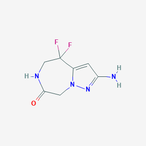 2-Amino-4,4-difluoro-5,6-dihydro-4H-pyrazolo[1,5-d][1,4]diazepin-7(8H)-one