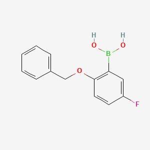 molecular formula C13H12BFO3 B1333756 2-苄氧基-5-氟苯硼酸 CAS No. 779331-47-4