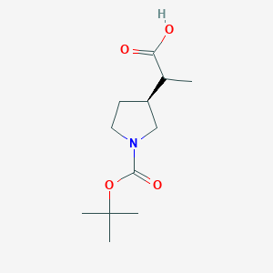 2-((S)-1-(tert-Butoxycarbonyl)pyrrolidin-3-yl)propanoic acid