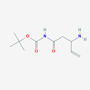 molecular formula C10H18N2O3 B13337601 tert-Butyl (3-aminopent-4-enoyl)carbamate 