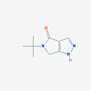 molecular formula C9H13N3O B13337626 5-(tert-Butyl)-5,6-dihydropyrrolo[3,4-c]pyrazol-4(2H)-one 