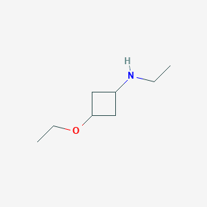 molecular formula C8H17NO B13337632 3-ethoxy-N-ethylcyclobutan-1-amine 