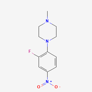 molecular formula C11H14FN3O2 B1333765 1-(2-氟-4-硝基苯基)-4-甲基哌嗪 CAS No. 221198-29-4