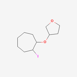 3-[(2-Iodocycloheptyl)oxy]oxolane