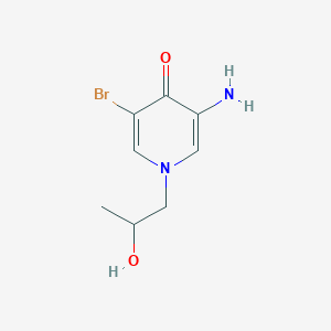 molecular formula C8H11BrN2O2 B13337668 3-Amino-5-bromo-1-(2-hydroxypropyl)-1,4-dihydropyridin-4-one 