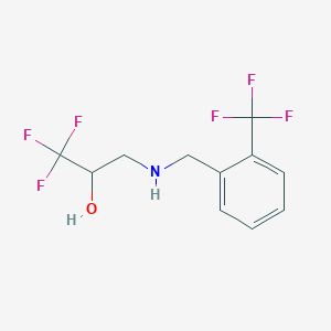 molecular formula C11H11F6NO B1333767 1,1,1-三氟-3-{[2-(三氟甲基)苄基]-氨基}-2-丙醇 CAS No. 453557-79-4