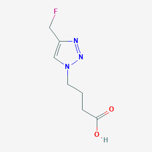 molecular formula C7H10FN3O2 B13337684 4-(4-(Fluoromethyl)-1H-1,2,3-triazol-1-yl)butanoic acid 