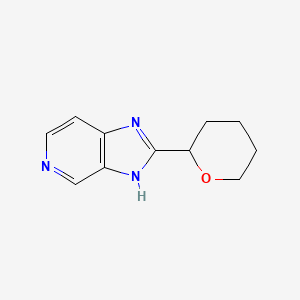 molecular formula C11H13N3O B13337693 2-(Tetrahydro-2H-pyran-2-yl)-3H-imidazo[4,5-c]pyridine 