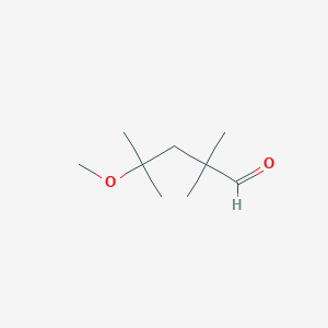 molecular formula C9H18O2 B13337755 4-Methoxy-2,2,4-trimethylpentanal 