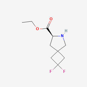 molecular formula C10H15F2NO2 B13337763 Ethyl (S)-2,2-difluoro-6-azaspiro[3.4]octane-7-carboxylate 