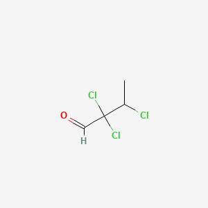 molecular formula C4H5Cl3O B13337769 2,2,3-Trichlorobutanal CAS No. 76-36-8