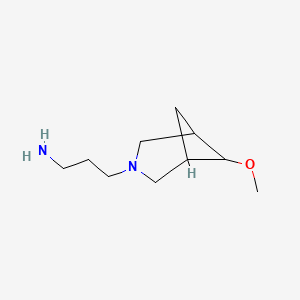 3-(6-Methoxy-3-azabicyclo[3.1.1]heptan-3-yl)propan-1-amine